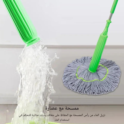 ممْسحة 2 في 1 ميكروفايبر – تنظيف جاف ورطب بمقبض طويل
