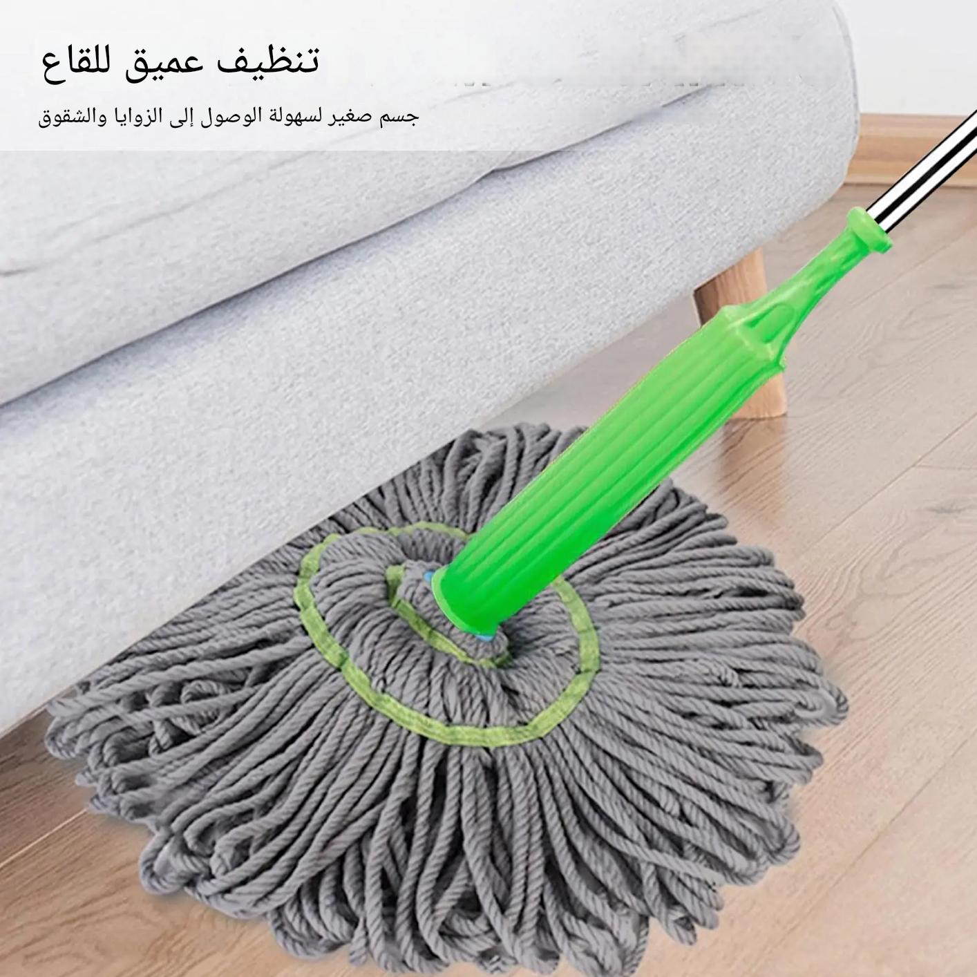 ممْسحة 2 في 1 ميكروفايبر – تنظيف جاف ورطب بمقبض طويل